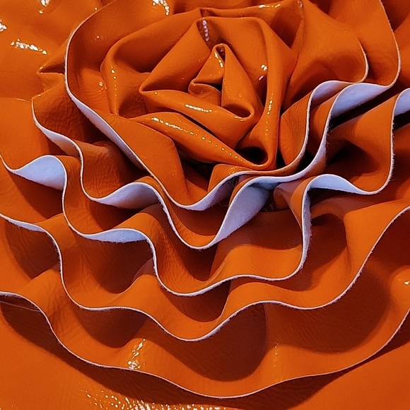 Orange Ruffled Women's Handbag - Picture 14 of 16